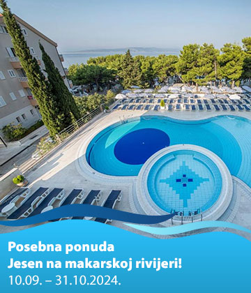 Hotel Horizont nalazi se u Baškoj Vodi. Uz šetnicu, okružena borovom šumom, samo 50 metara od poznate plaže „Nikolina“ koja je obilježena plavom zastavom. Hotel Horizont udaljen je samo 200 metara od centra grada. Na pet spratova nudi ukupno 202 dobro namještene i opremljene sobe i apartmana, od kojih većina ima balkon s pogledom na more ili planinu. U hotelu Horizont nalazi se wellness i spa koji se prostire na 2000 m2. SPA dio nudi bogat izbor bazena: unutarnji bazen, vanjski bazen, hidro-masažni bazen, kneipove kupke i kromatske tuševe. Oduševit će vas svijet sauna u kojem se nalaze finska sauna, ruska sauna, turska kupelj, slana sauna, tepidarium, aromarij i bio sauna.Wellness u svojoj ponudi ima fitness, masaže, frizerski salon, kozmetički salon s bogatom ponudom usluga.